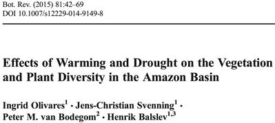 Effects of warming and drought on the Amazon